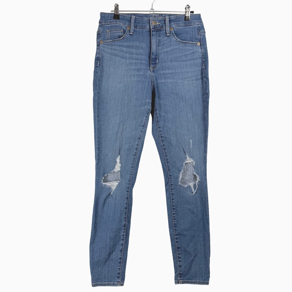 Universal Thread Women High Rise Skinny Jeans Blue‎ Distressed Size 8R